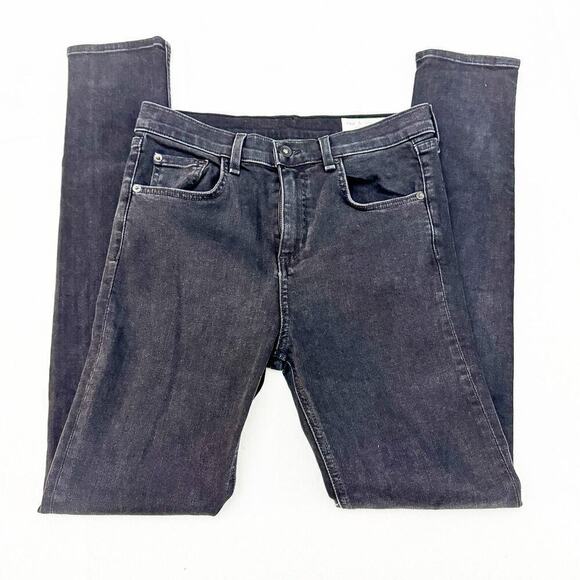 Rag & Bone Skinny Denim Jeans Black Bruin W1532K502BBRO Size 28 - Picture 4 of 9